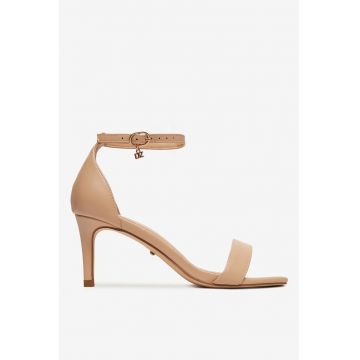 Sandale cu toc  Sintetic - Bej -