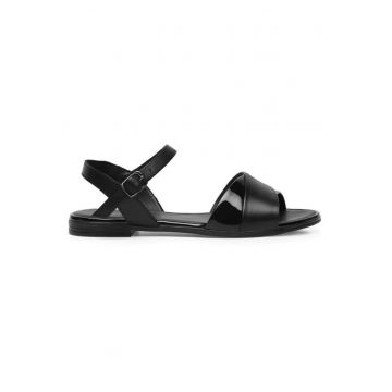 Sandale dama - 19079 -  Piele naturala - Sintetic - Negru
