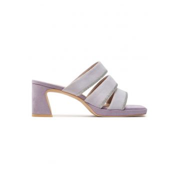Sandale dama  303669560 - Piele intoarsa - Violet