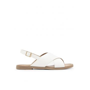 Sandale dama  alb sintetic