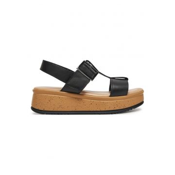 Sandale dama -  ARC-4883-17 - negru - piele naturala
