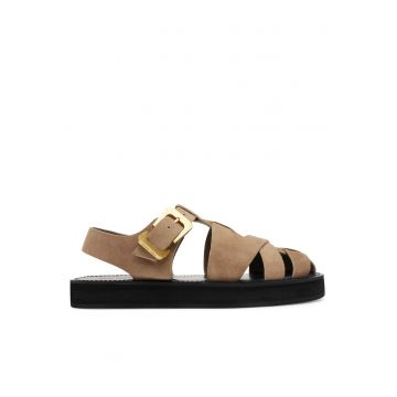 Sandale dama -  bej - piele naturala