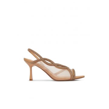 Sandale dama -  bej - plastic -