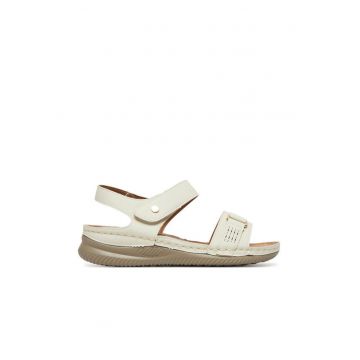 Sandale dama -  ecru - plastic