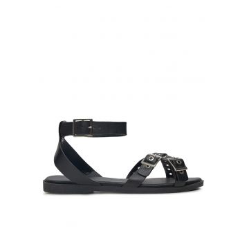 Sandale dama  negre - piele ecologica