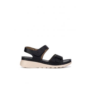 Sandale dama  negru - sintetic -