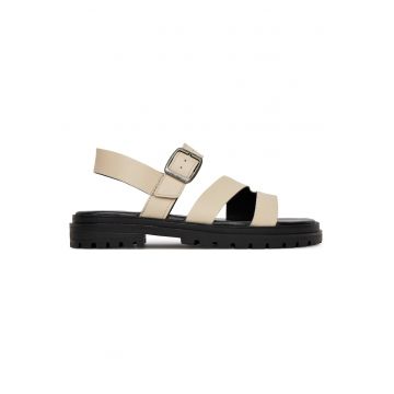 Sandale dama -  piele naturala - ecru