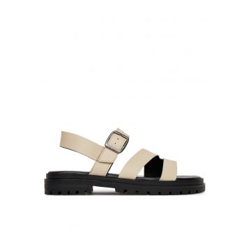 Sandale dama -  piele naturala - ecru