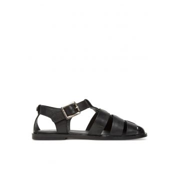 Sandale dama -  piele naturala - negru -