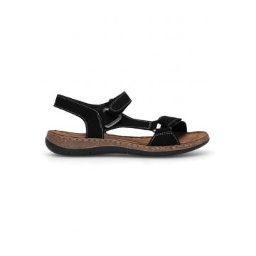 Sandale dama -  Piele naturala - Negru - Negru