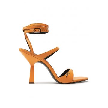 Sandale dama  Piele naturala - Portocaliu Sorbet -