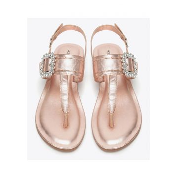 Sandale dama  piele naturala - roz - design elegant