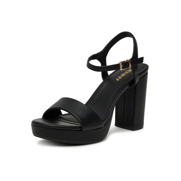 Sandale dama -  R23SS00921 - negru - cu toc