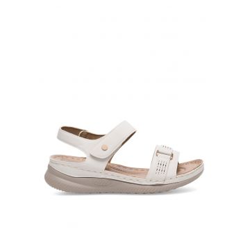 Sandale dama -  sintetic - alb -