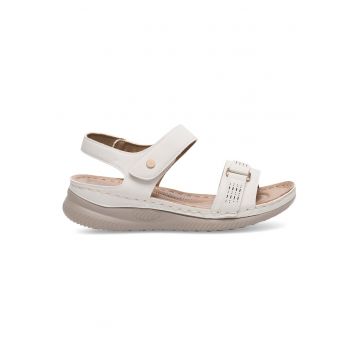 Sandale dama -  sintetic - alb -