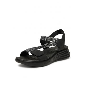 Sandale dama  tesatura - negru