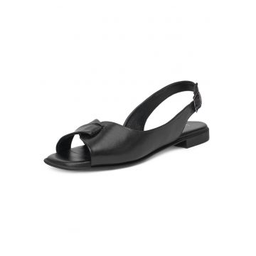 Sandale dama -  WI23-FLOWER-03 - piele naturala - negru
