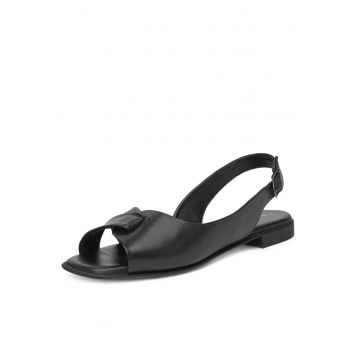Sandale dama -  WI23-FLOWER-03 - piele naturala - negru