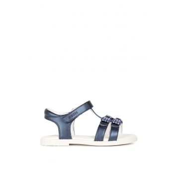 Sandale din piele ecologica si funda