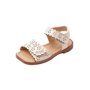 Sandale  Model Bella - Uni - Casual - Piele ecologica - Fete - Crem
