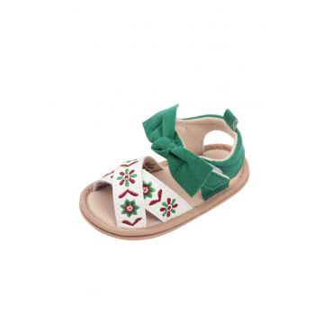 Sandale  Model Flowers - Piele ecologica - Fete - Velcro