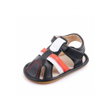 Sandale  Pentru Baietei - Cu Dungi - Casual - Piele ecologica - Negru