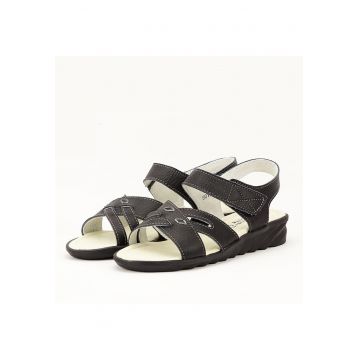 Sandale piele naturala Alexandra negre M5 1058
