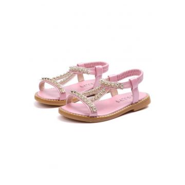 Sandale  Sidefate - Cu Strasuri - Piele ecologica - Casual - Fete - Roz - Roz