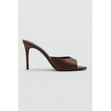 Sandale textile cu toc stiletto