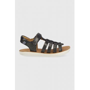 Shoo Pom sandale din piele intoarsa pentru copii culoarea albastru marin