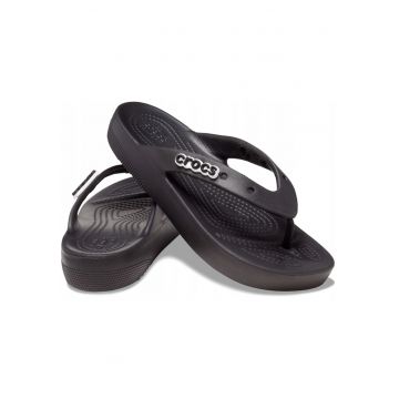 Slapi cu platforma dama  Negru