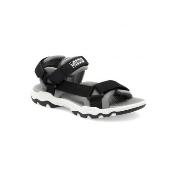 Sandale copii  CP76-SS24-142SW - gri/negru - textil
