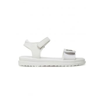 Sandale copii  glitter - alb - piele ecologica