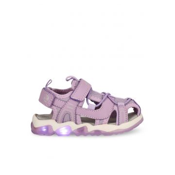 Sandale copii  model 4251 - lila pastel - piele ecologica -