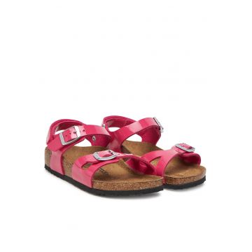 Sandale copii  model Rio - fuchsia - piele ecologica - pentru fete