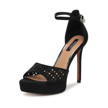 Sandale cu toc dama -  TS6218-01 - Negru