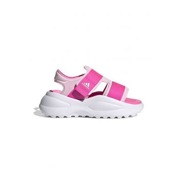 Sandale cu velcro si logo Mehana - Roz