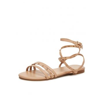 Sandale dama -  2024-97 - bej inchis - piele ecologica -