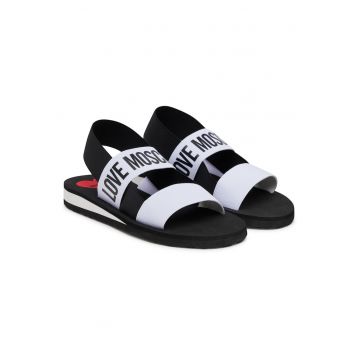 Sandale dama  alb/negru