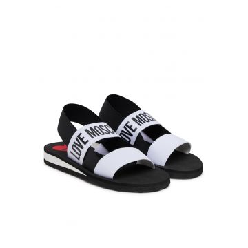 Sandale dama  alb/negru