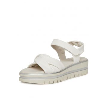 Sandale dama -  alb - tesatura