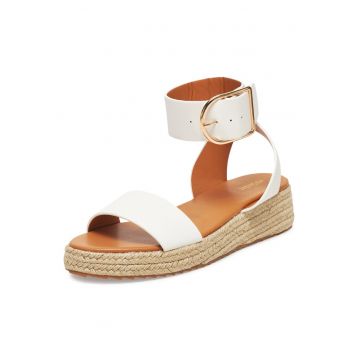 Sandale dama -  alb - tesatura -