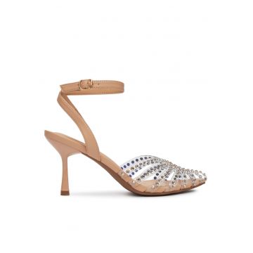 Sandale dama -  bej - piele ecologica