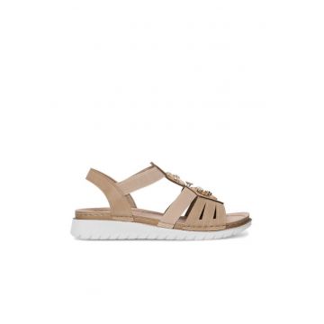 Sandale dama -  bej - sintetic