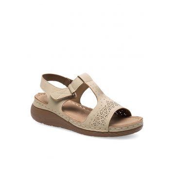 Sandale dama  bej - sintetic