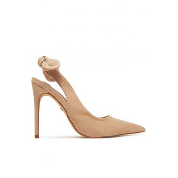 Sandale dama -  Bej - toc - tesatura