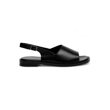 Sandale dama  din piele neagra - Negru