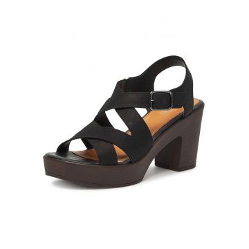 Sandale dama -  EST-2027-01 - piele naturala - negru
