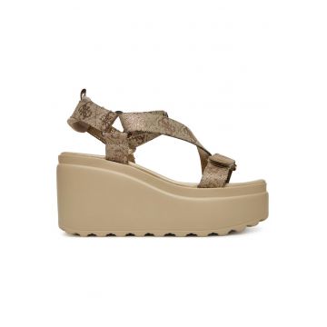 Sandale dama -  FLJOCI LEL03 - piele ecologica - auriu -