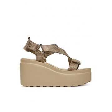 Sandale dama -  FLJOCI LEL03 - piele ecologica - auriu -